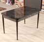 Hanah Home Trend Bendır - Mesa de comedor extensible Blanco y Negro